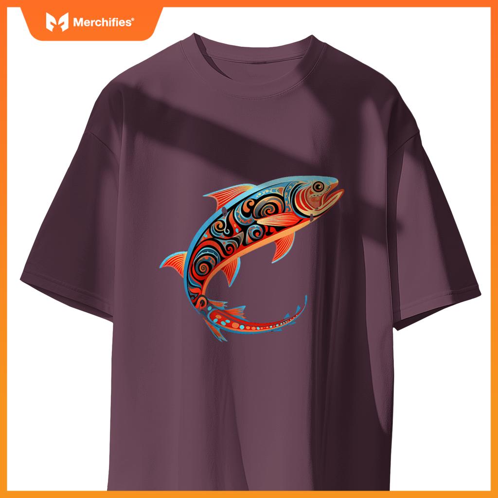 Salmon Native American Indian Tribal Fish Indigenous T-Shirt
