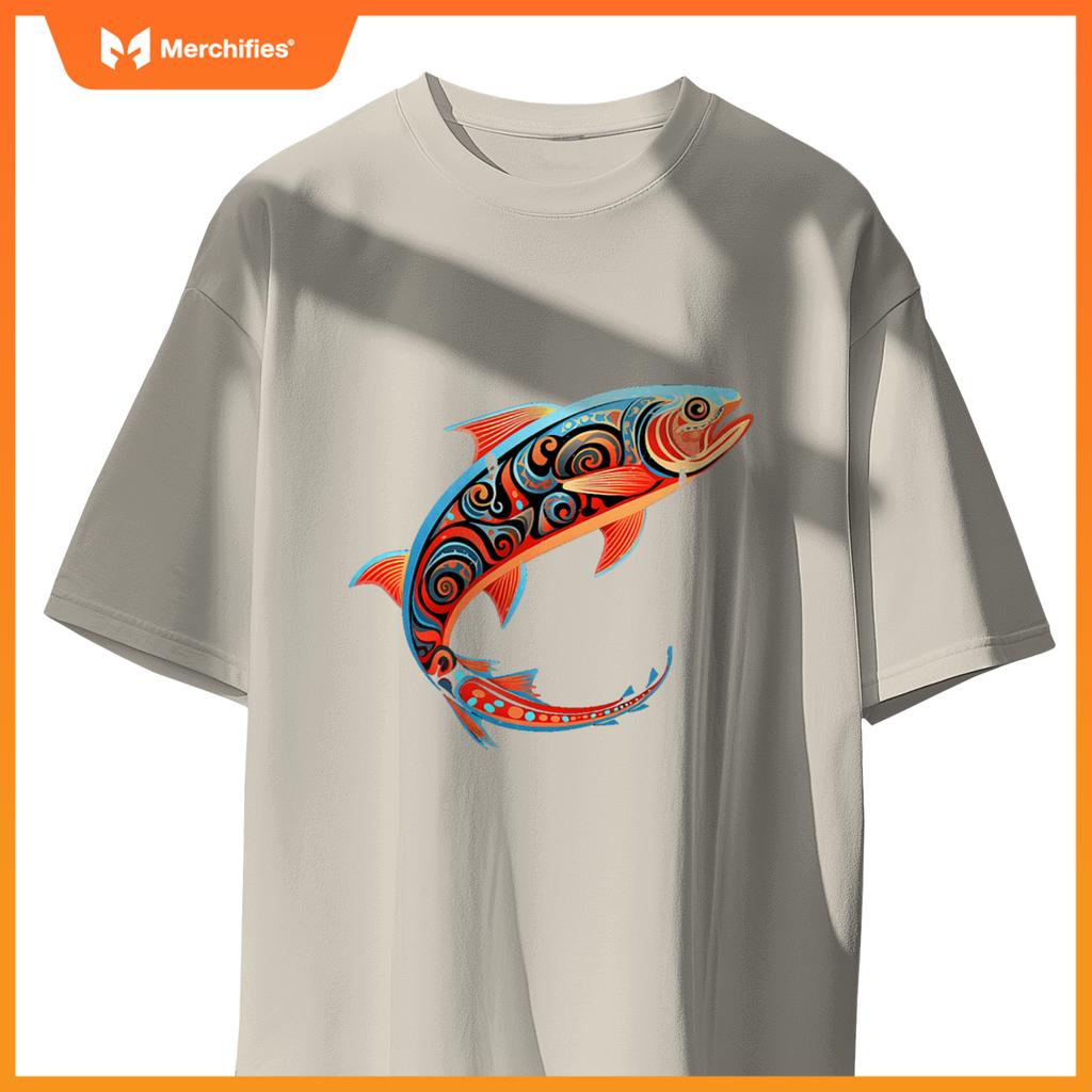 Salmon Native American Indian Tribal Fish Indigenous T-Shirt