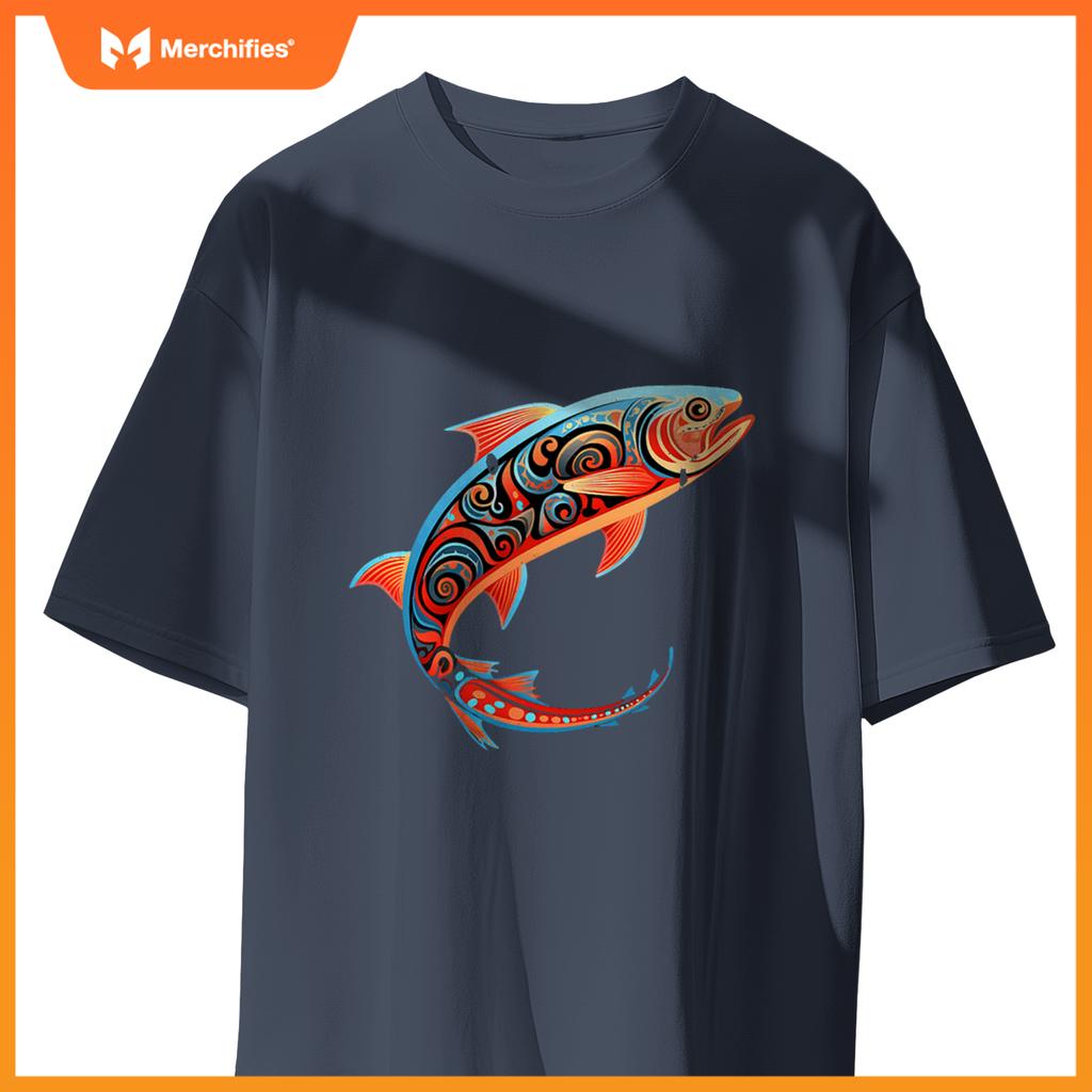 Salmon Native American Indian Tribal Fish Indigenous T-Shirt