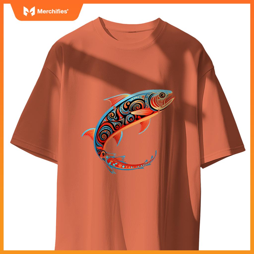 Salmon Native American Indian Tribal Fish Indigenous T-Shirt