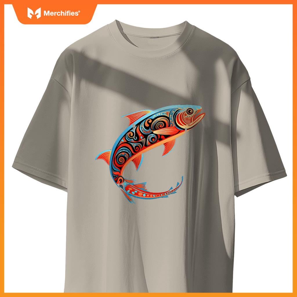Salmon Native American Indian Tribal Fish Indigenous T-Shirt