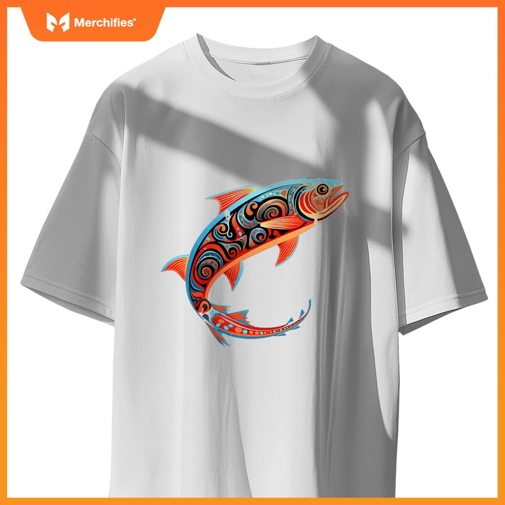 Salmon Native American Indian Tribal Fish Indigenous T-Shirt