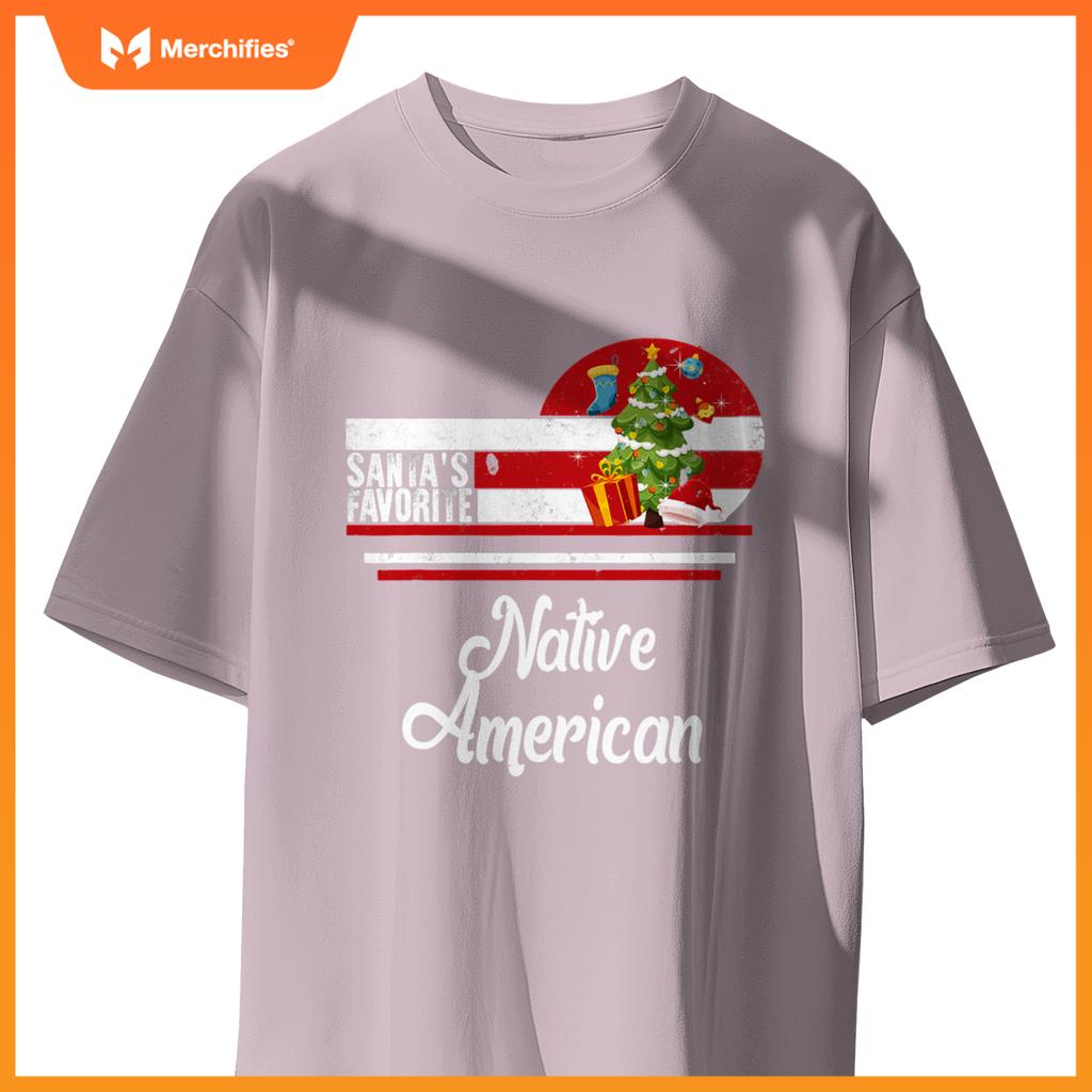 Santa Favorite Native American Christmas Ugly Sweater T-Shirt