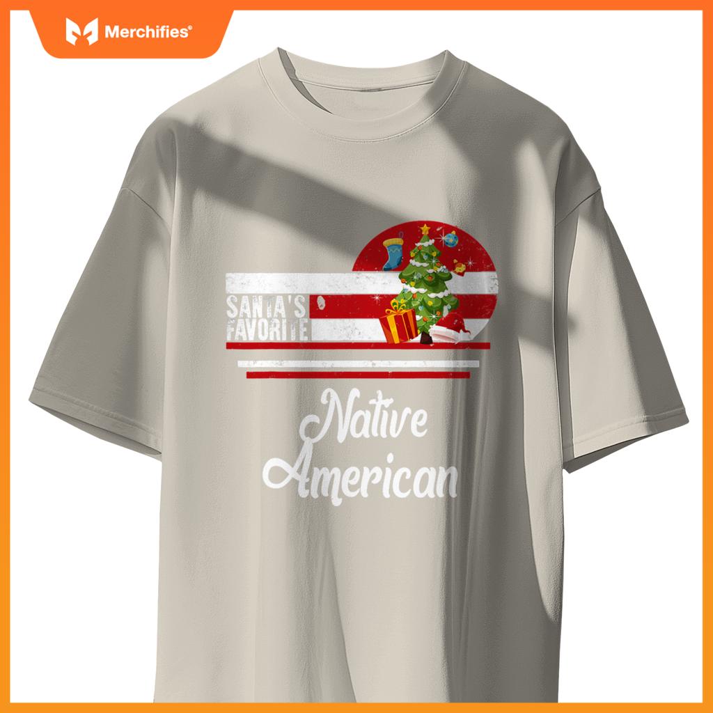 Santa Favorite Native American Christmas Ugly Sweater T-Shirt