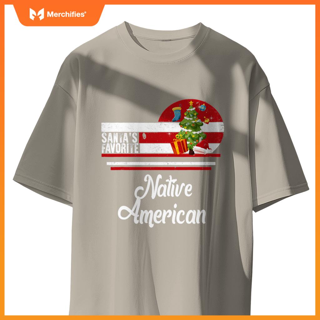 Santa Favorite Native American Christmas Ugly Sweater T-Shirt