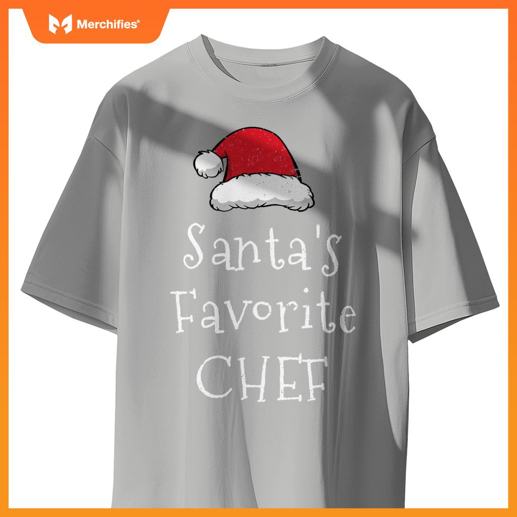 Santas Favorite Chef - Christmas Pajama Xmas T-Shirt
