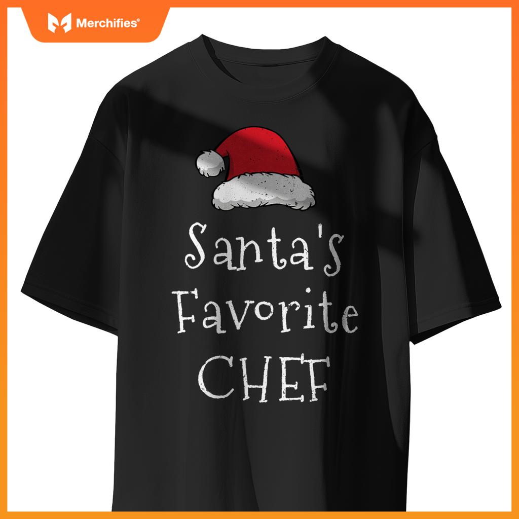 Santas Favorite Chef - Christmas Pajama Xmas T-Shirt