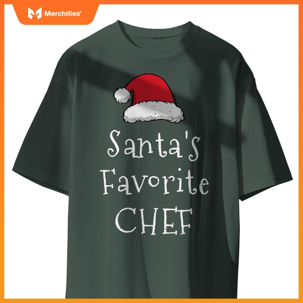 Santas Favorite Chef - Christmas Pajama Xmas T-Shirt
