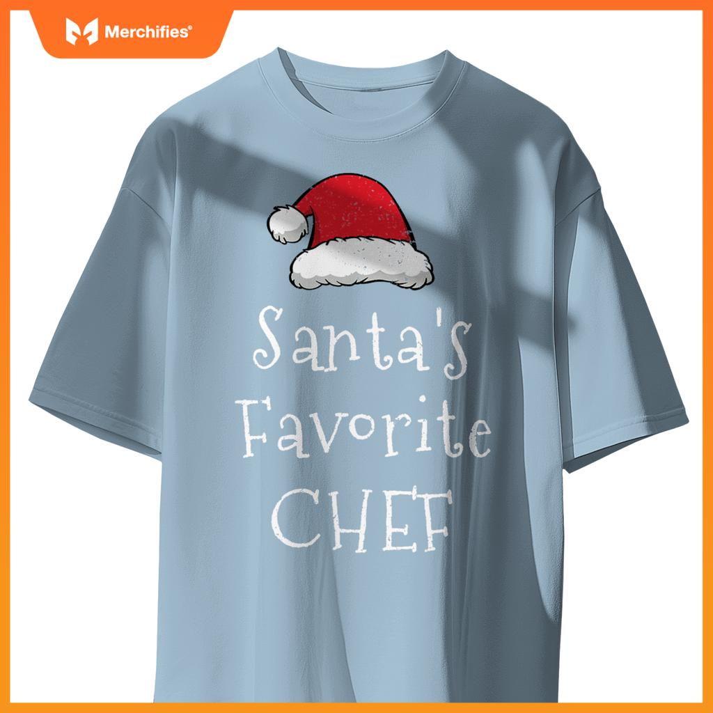 Santas Favorite Chef - Christmas Pajama Xmas T-Shirt