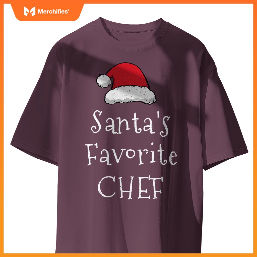 Santas Favorite Chef - Christmas Pajama Xmas T-Shirt