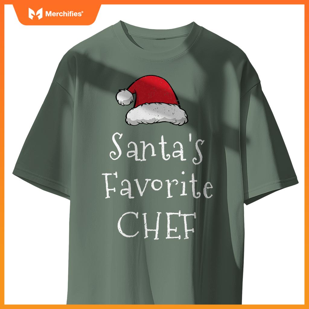 Santas Favorite Chef - Christmas Pajama Xmas T-Shirt