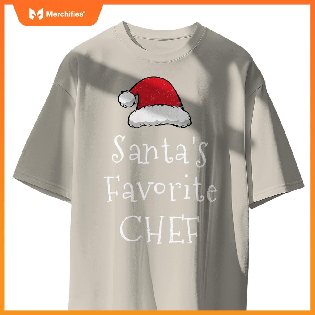 Santas Favorite Chef - Christmas Pajama Xmas T-Shirt