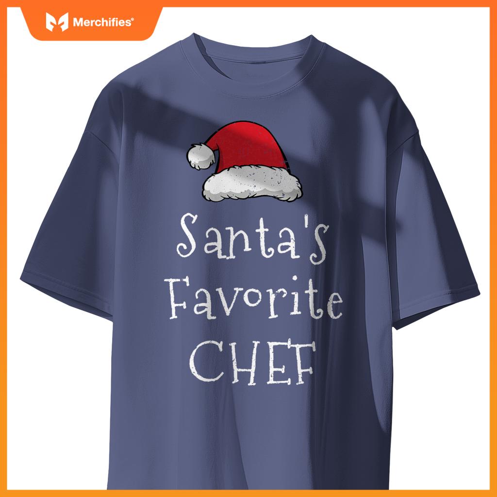 Santas Favorite Chef - Christmas Pajama Xmas T-Shirt
