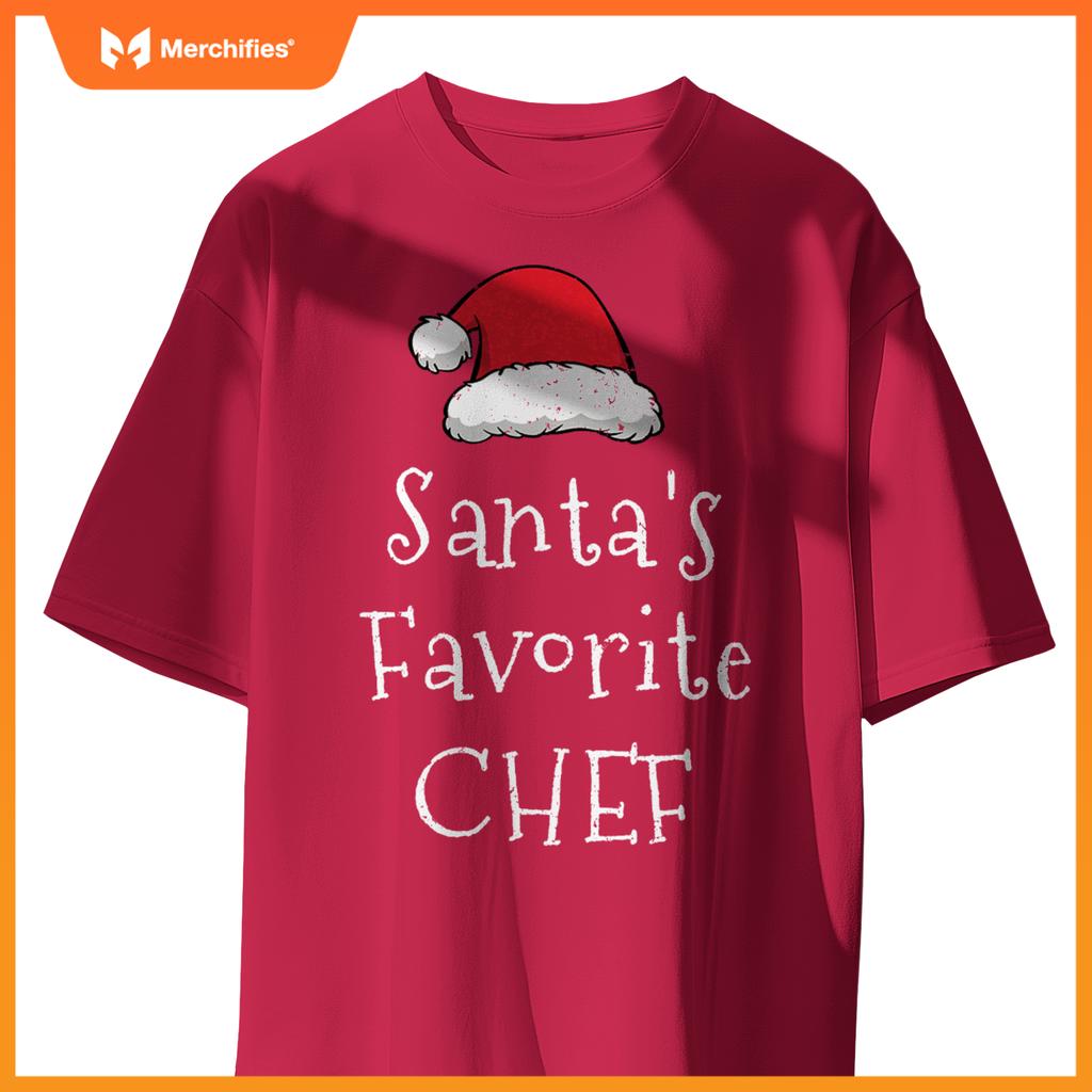 Santas Favorite Chef - Christmas Pajama Xmas T-Shirt