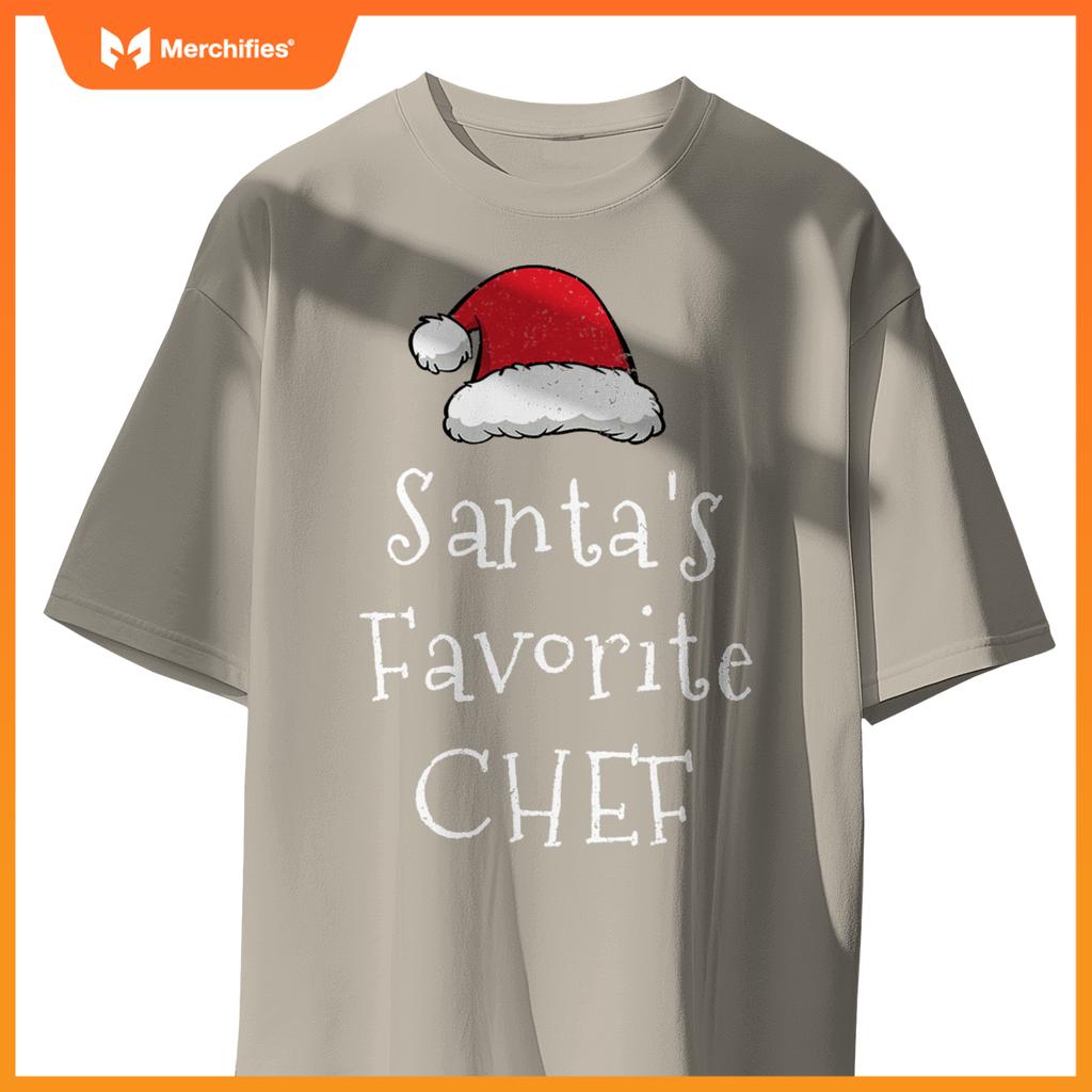 Santas Favorite Chef - Christmas Pajama Xmas T-Shirt