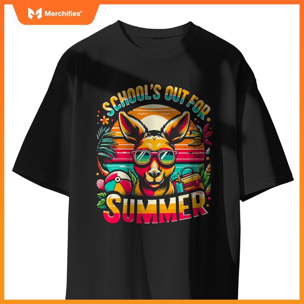 Schools out  summer teacher boys kids kangaroo