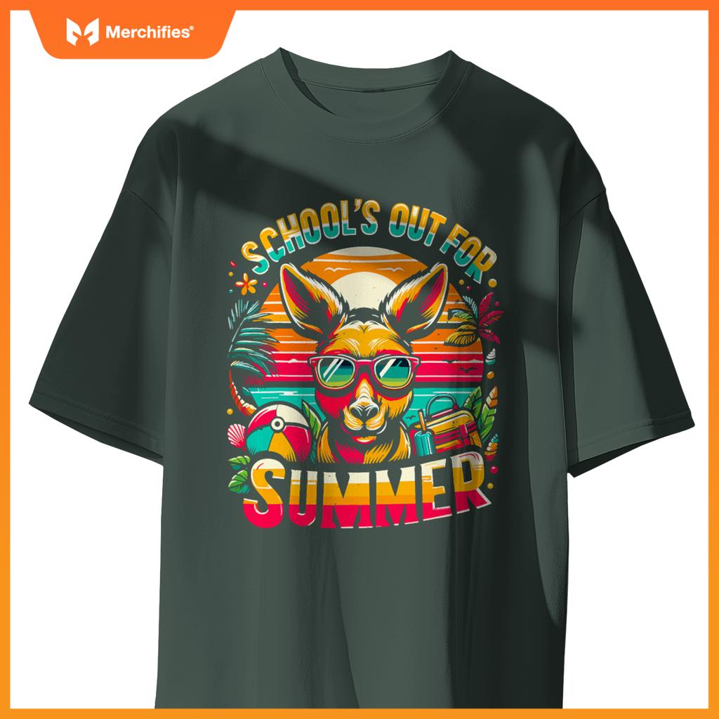 Schools out  summer teacher boys kids kangaroo