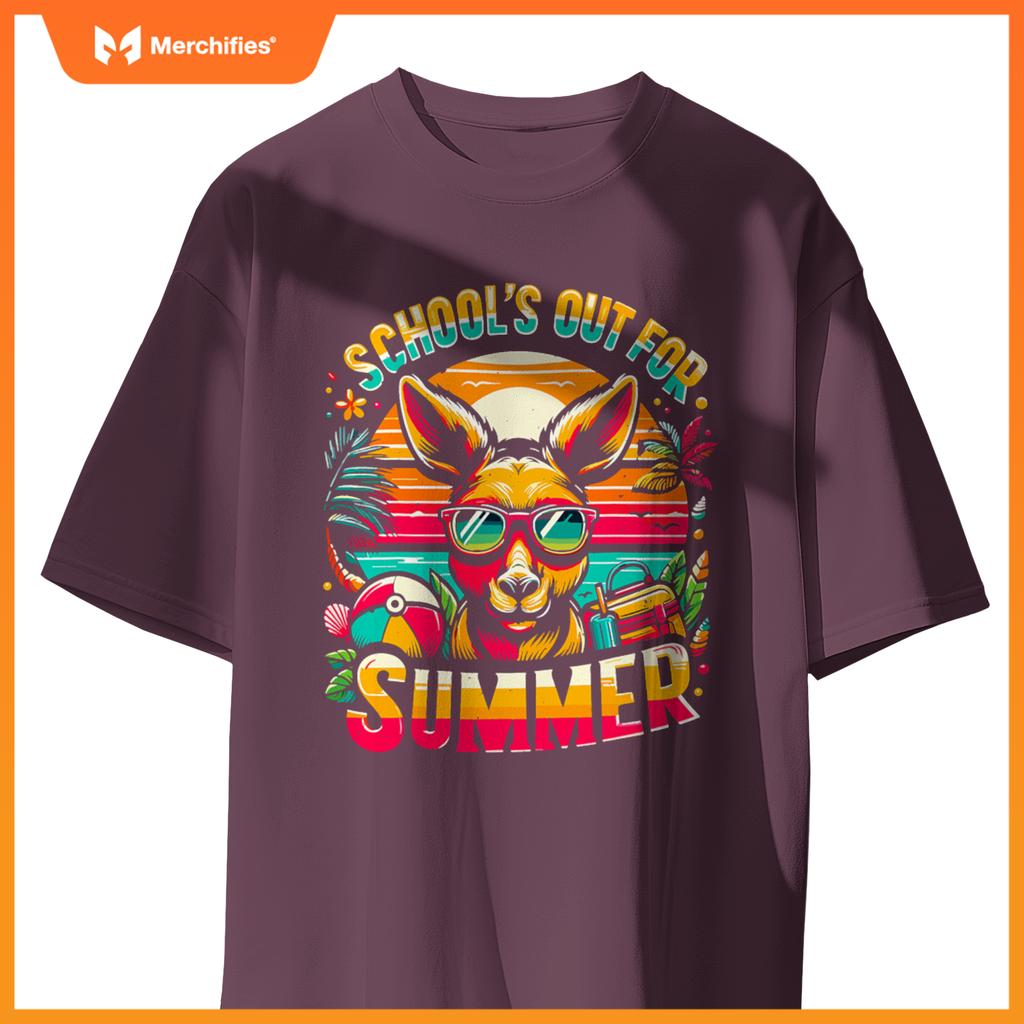 Schools out  summer teacher boys kids kangaroo
