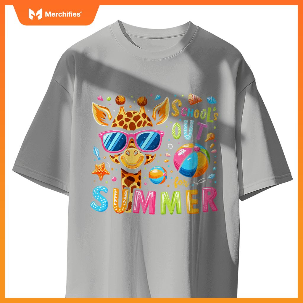 Schools out  summer teacher kids decor girls cute giraffe
