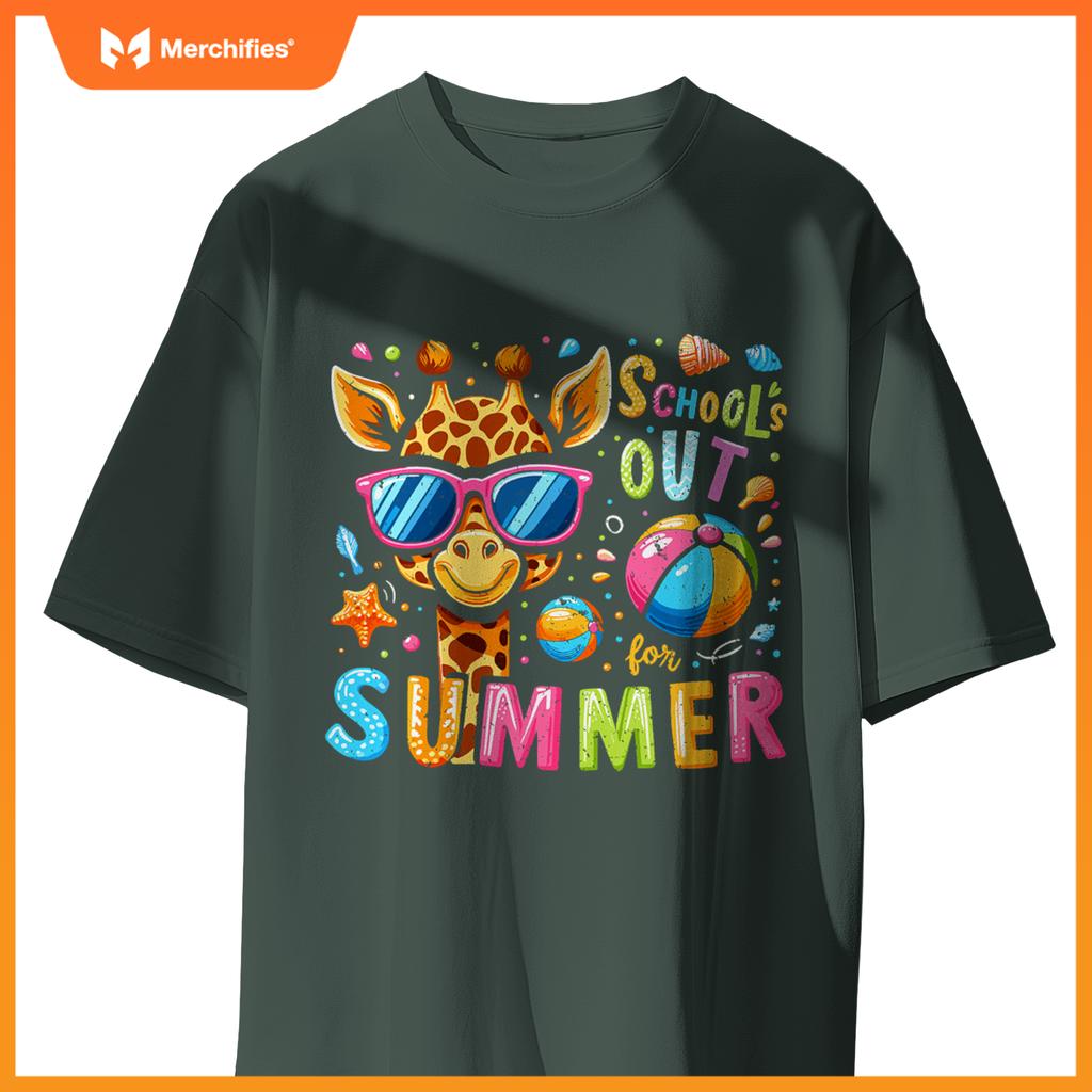 Schools out  summer teacher kids decor girls cute giraffe