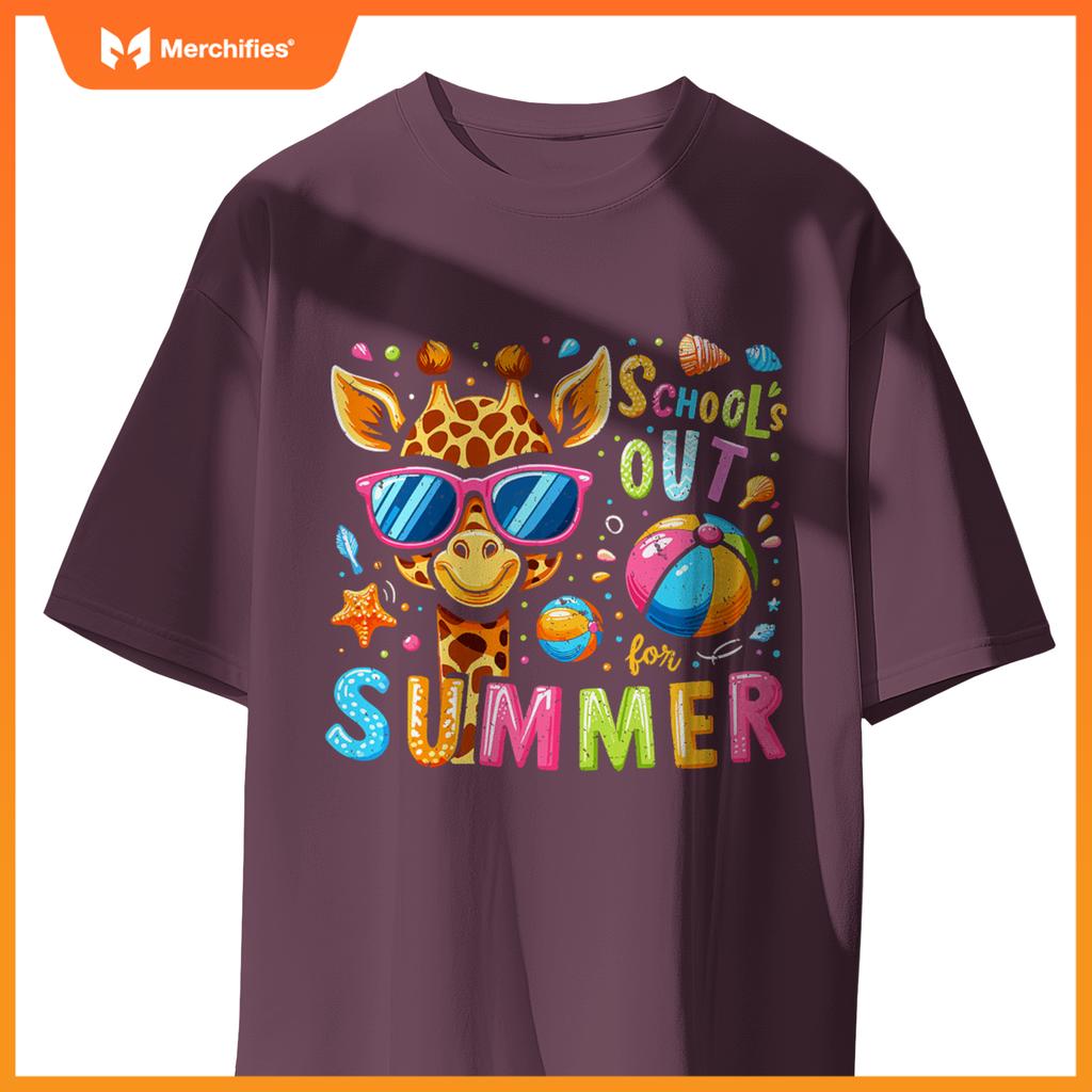 Schools out  summer teacher kids decor girls cute giraffe