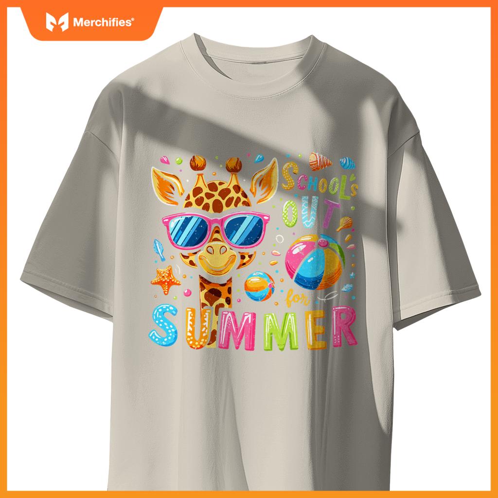 Schools out  summer teacher kids decor girls cute giraffe