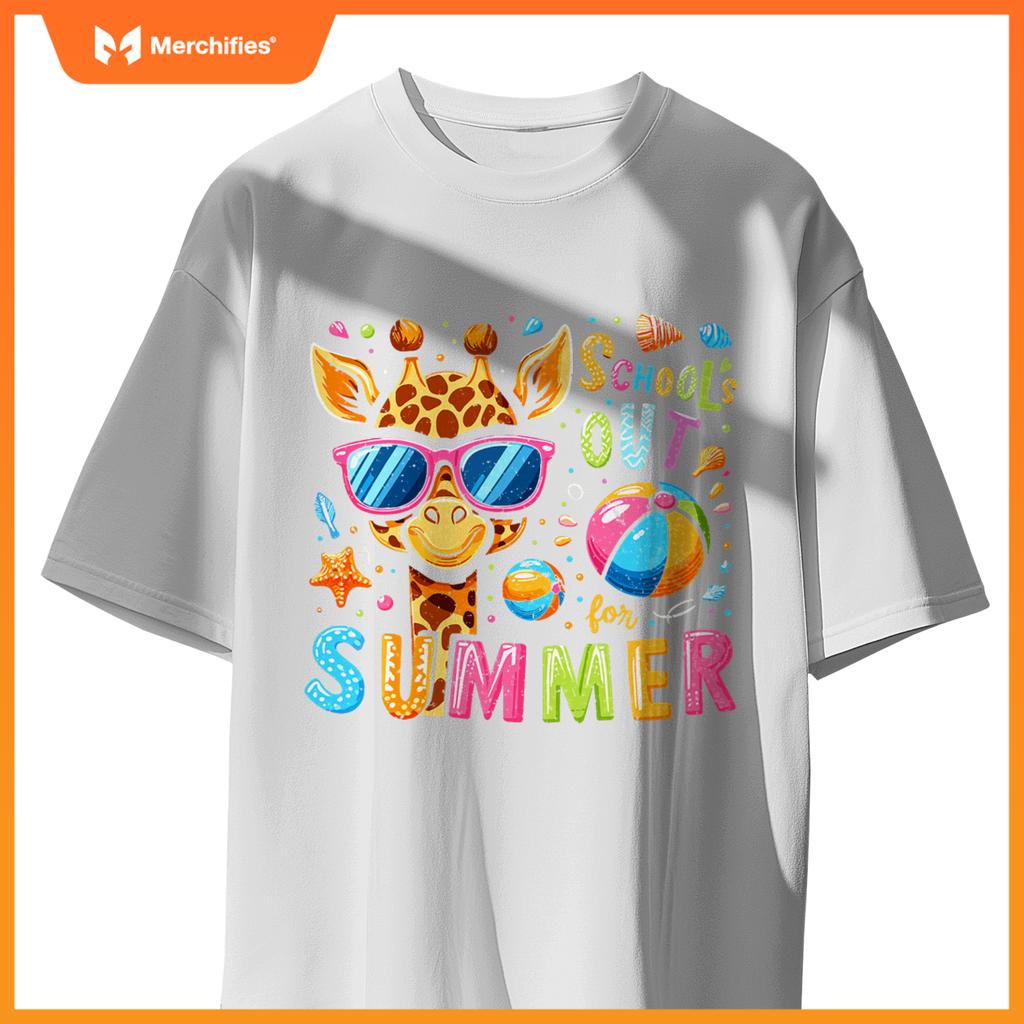Schools out  summer teacher kids decor girls cute giraffe