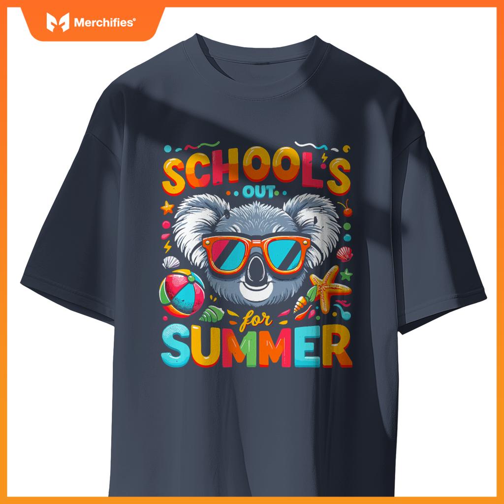 Schools out  summer teacher kids girls boys koala