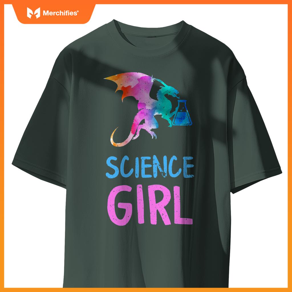 Science like girl chemistry biology scientist teacher dragon