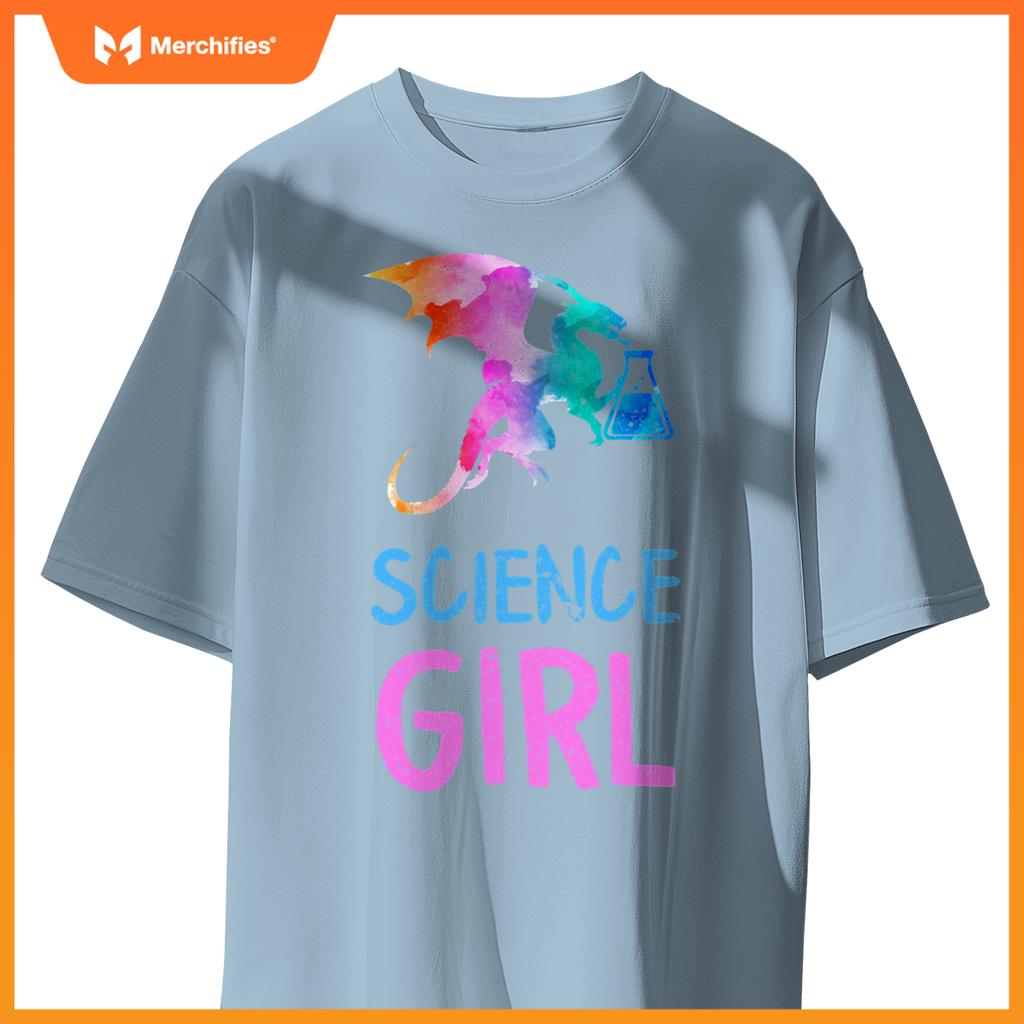 Science like girl chemistry biology scientist teacher dragon