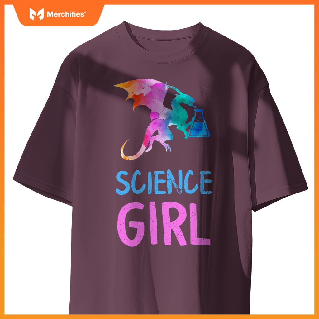 Science like girl chemistry biology scientist teacher dragon