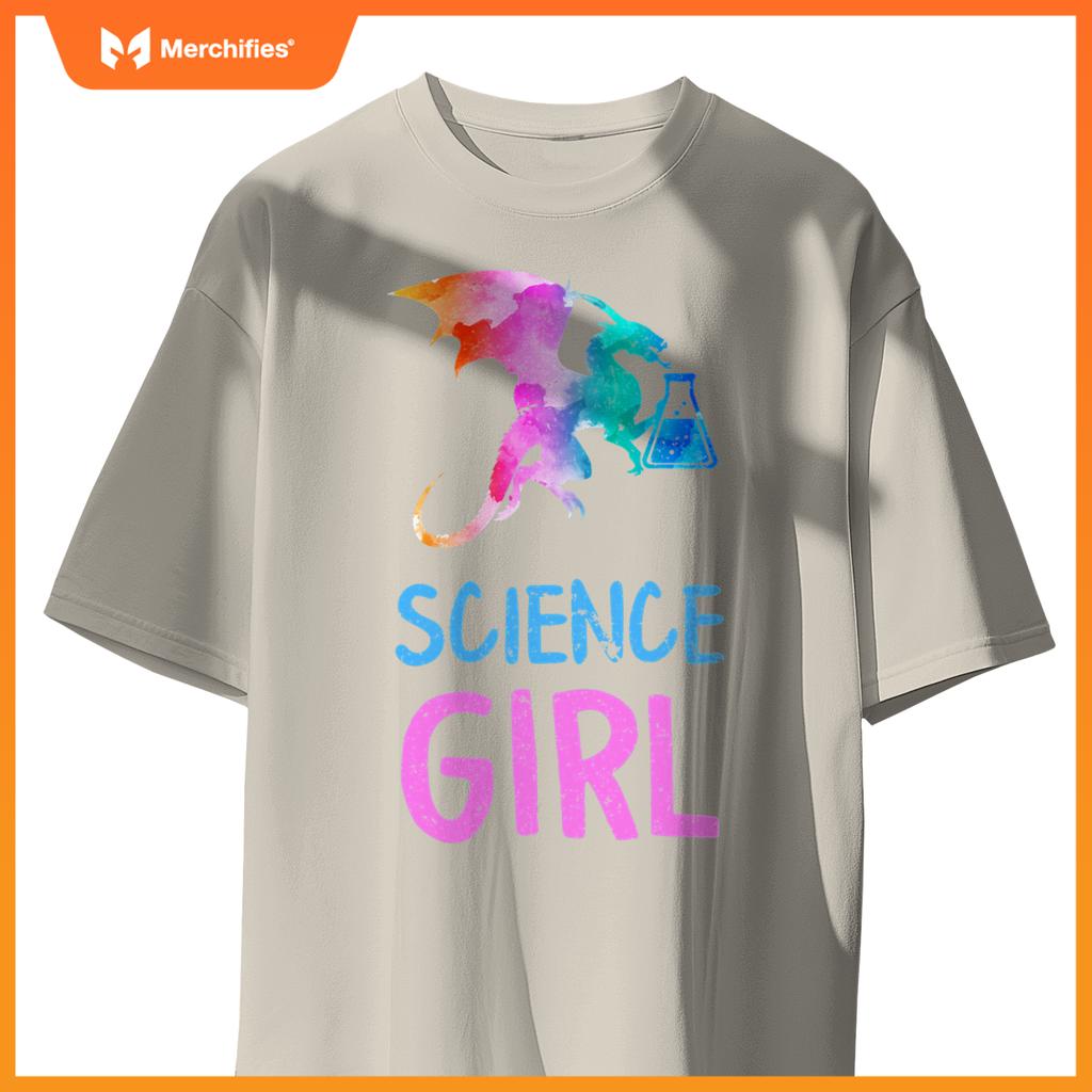 Science like girl chemistry biology scientist teacher dragon