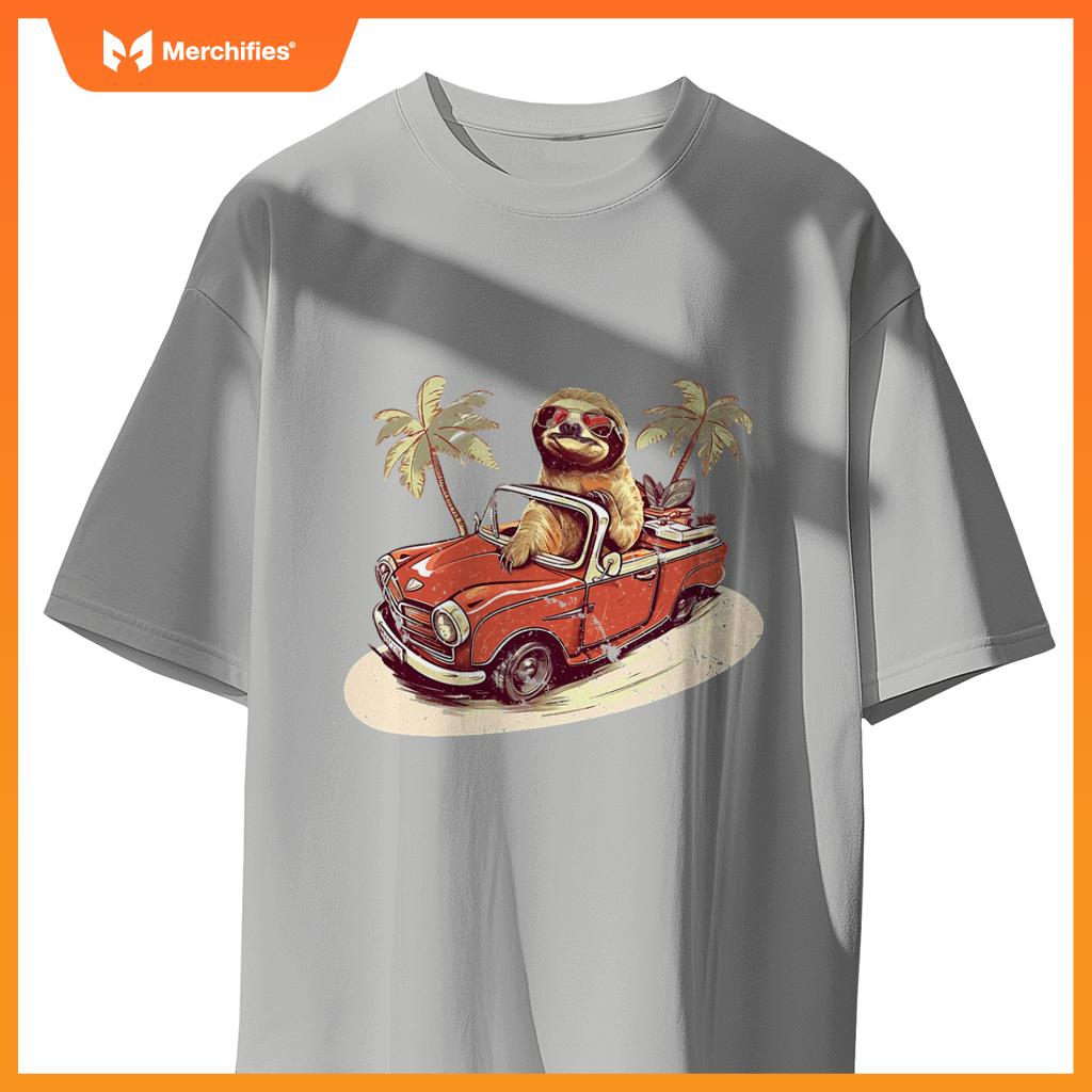 Sloth Driving A Car Sarcastic Cute Sloth T-Shirt