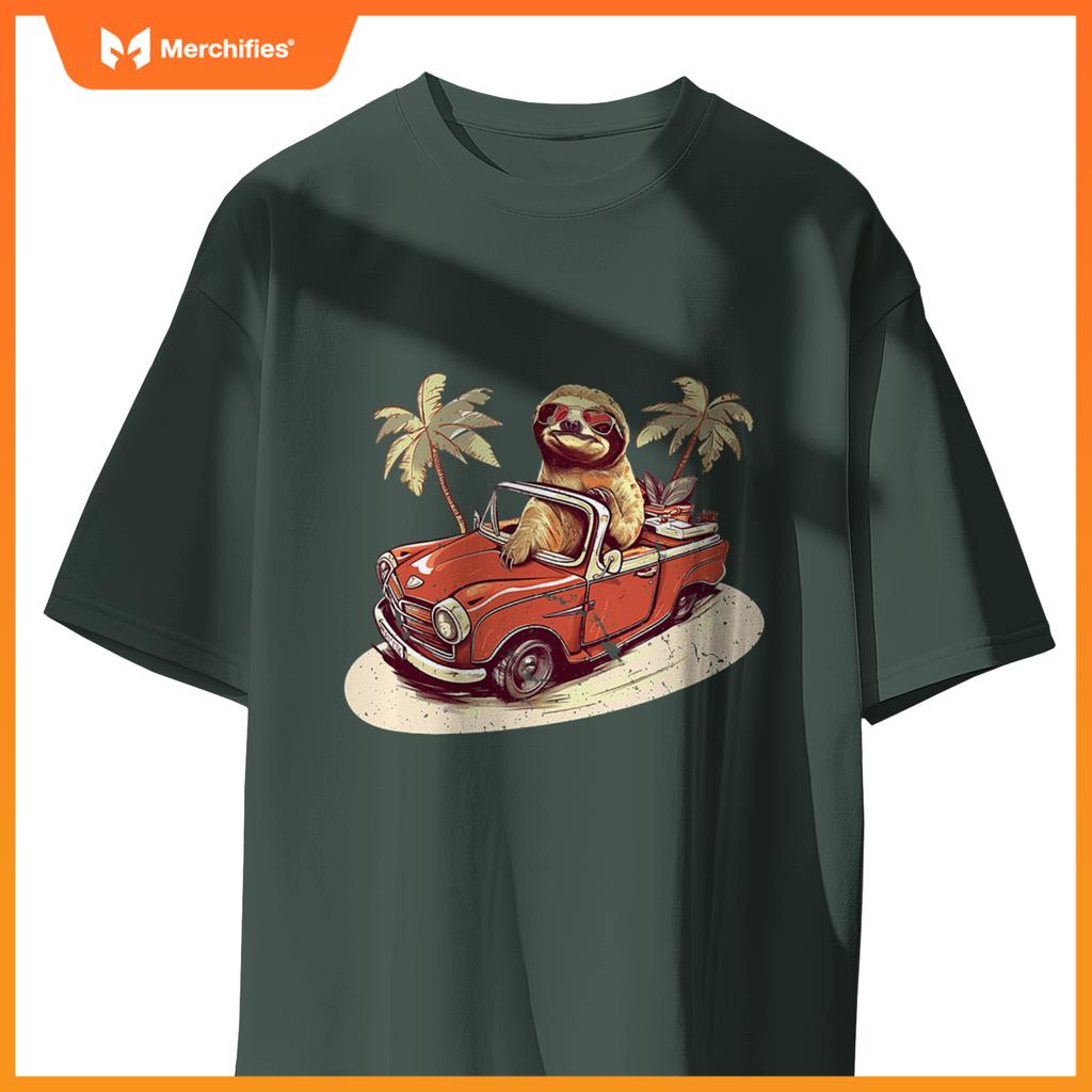 Sloth Driving A Car Sarcastic Cute Sloth T-Shirt