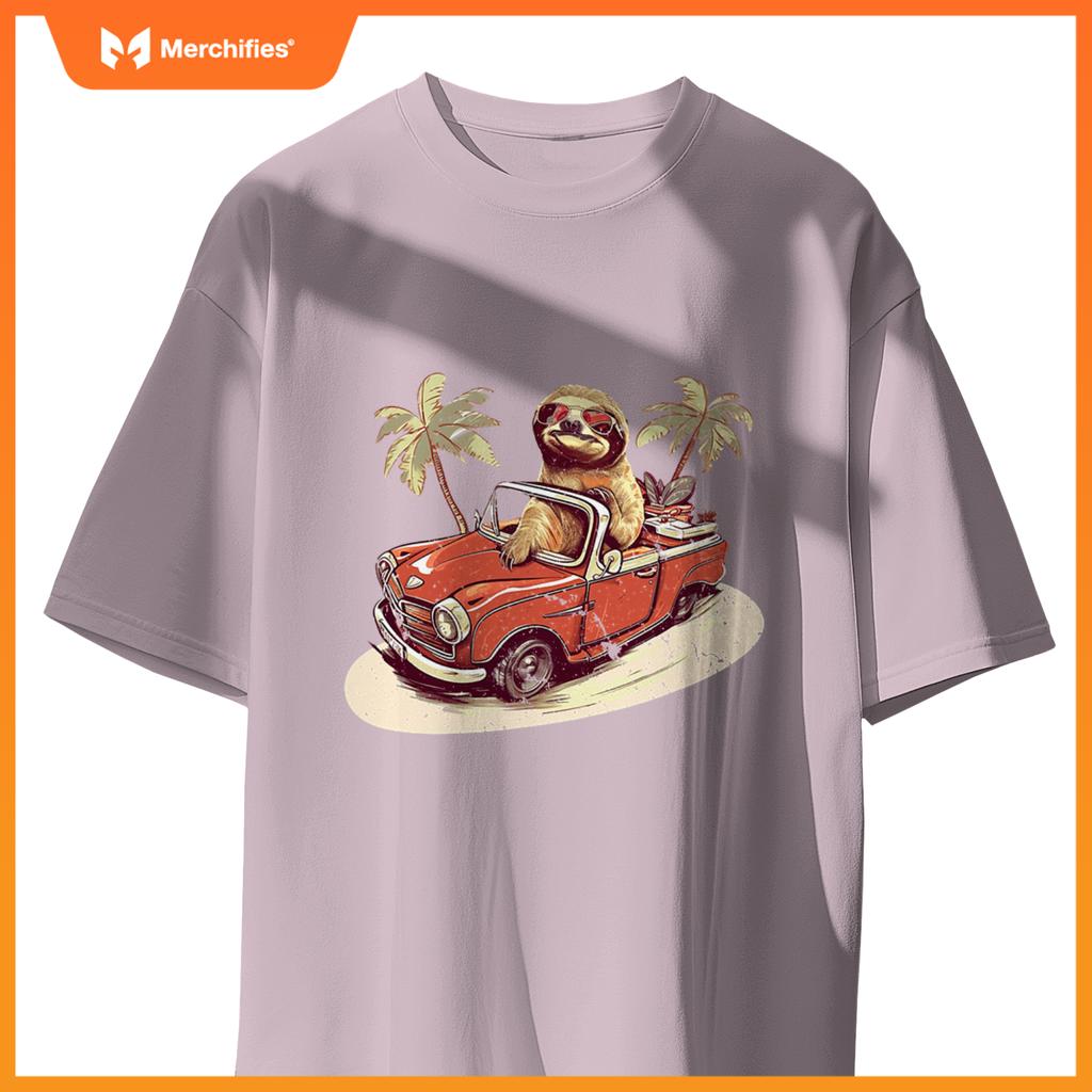 Sloth Driving A Car Sarcastic Cute Sloth T-Shirt