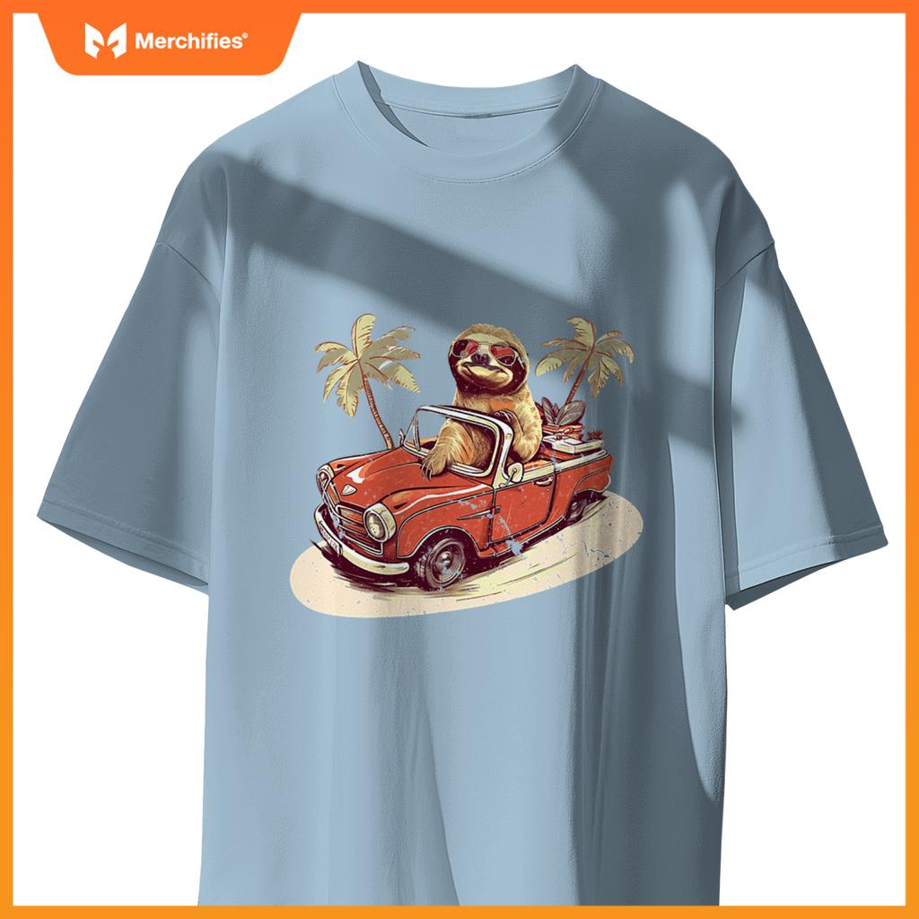 Sloth Driving A Car Sarcastic Cute Sloth T-Shirt