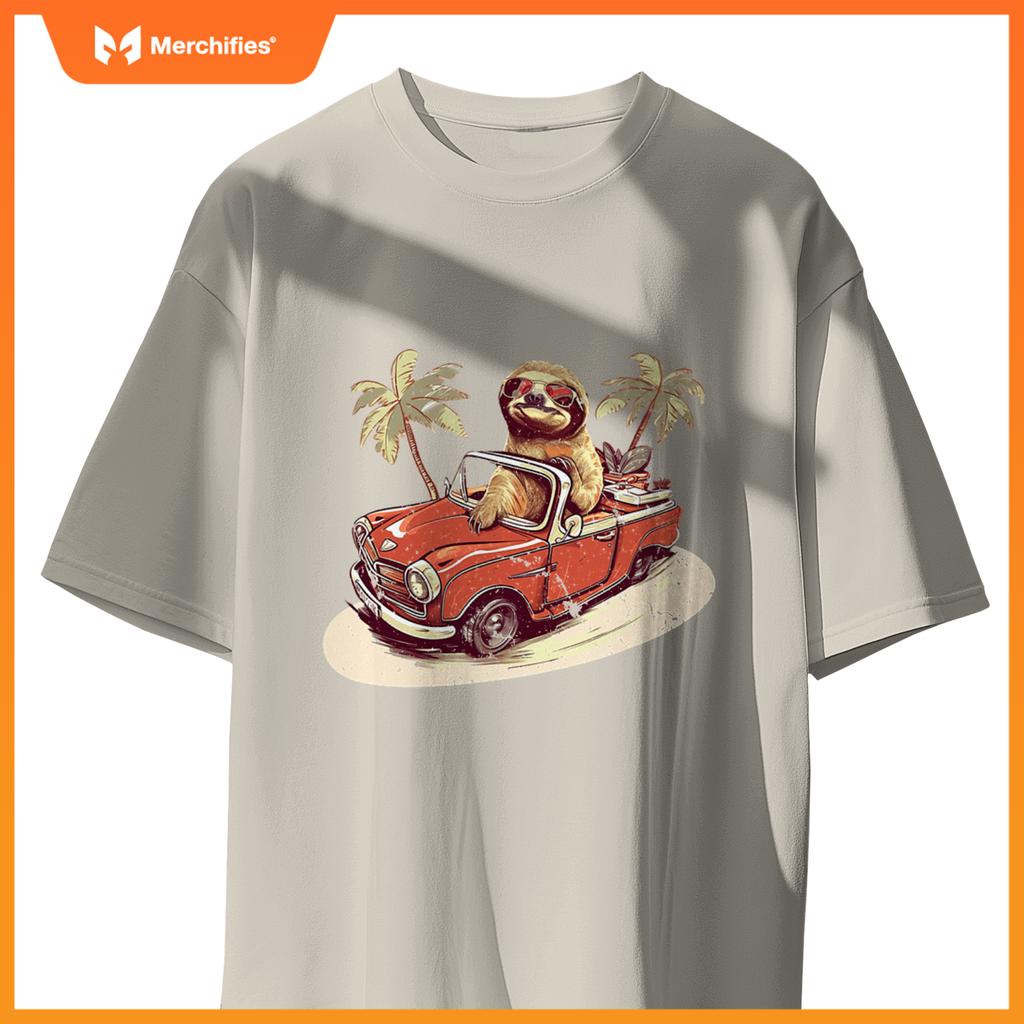 Sloth Driving A Car Sarcastic Cute Sloth T-Shirt
