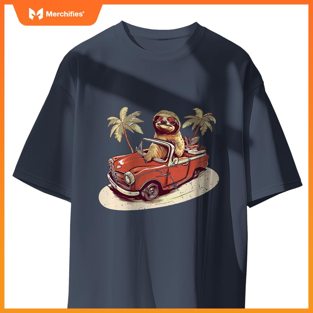 Sloth Driving A Car Sarcastic Cute Sloth T-Shirt
