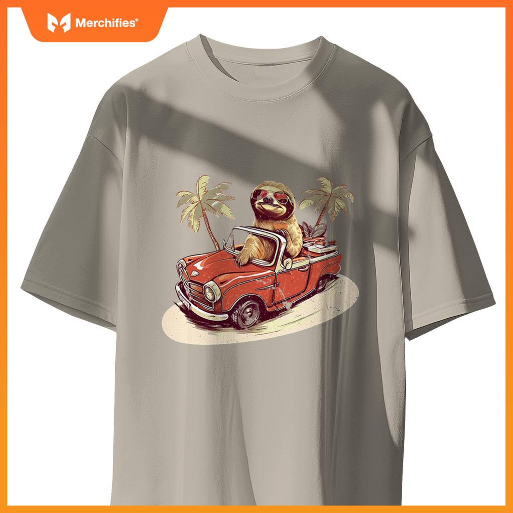 Sloth Driving A Car Sarcastic Cute Sloth T-Shirt