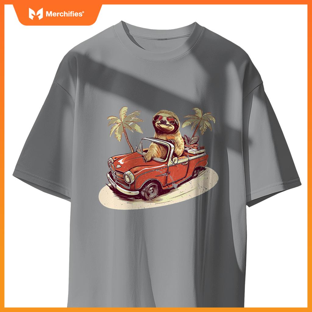 Sloth Driving A Car Sarcastic Cute Sloth T-Shirt