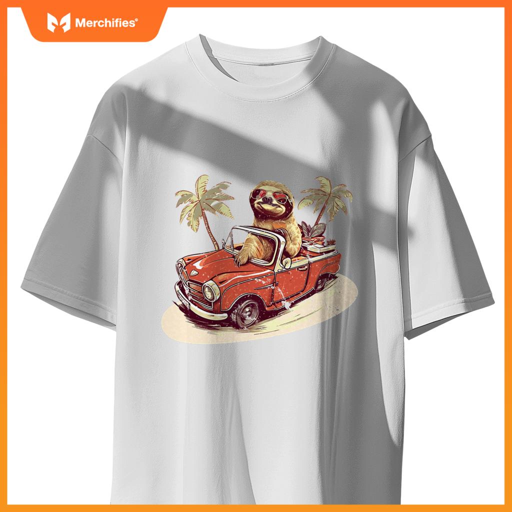 Sloth Driving A Car Sarcastic Cute Sloth T-Shirt
