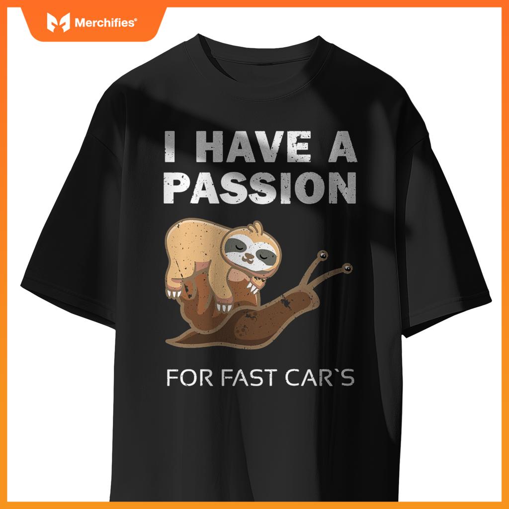 Sloth On  Snail  Car Lovers Snail Speed T-Shirt