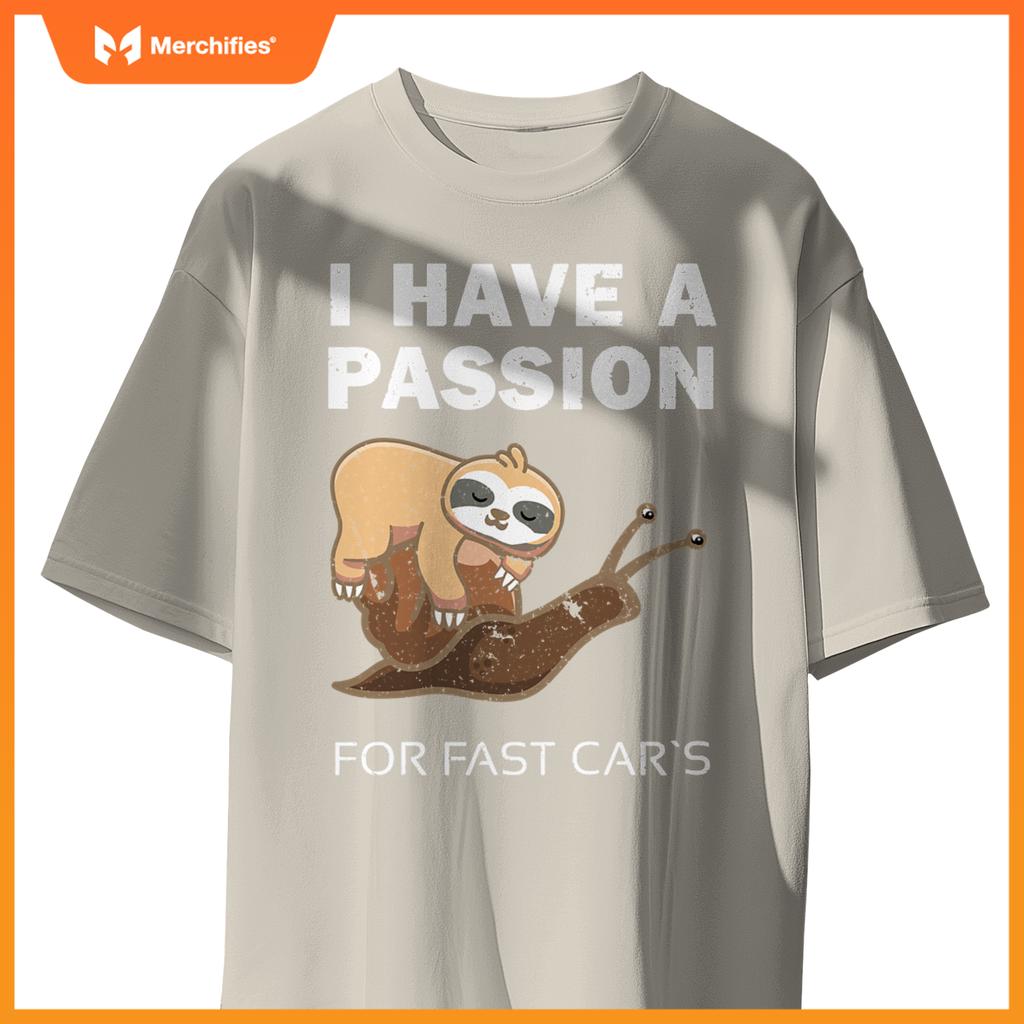 Sloth On  Snail  Car Lovers Snail Speed T-Shirt