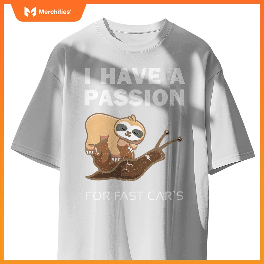 Sloth On  Snail  Car Lovers Snail Speed T-Shirt