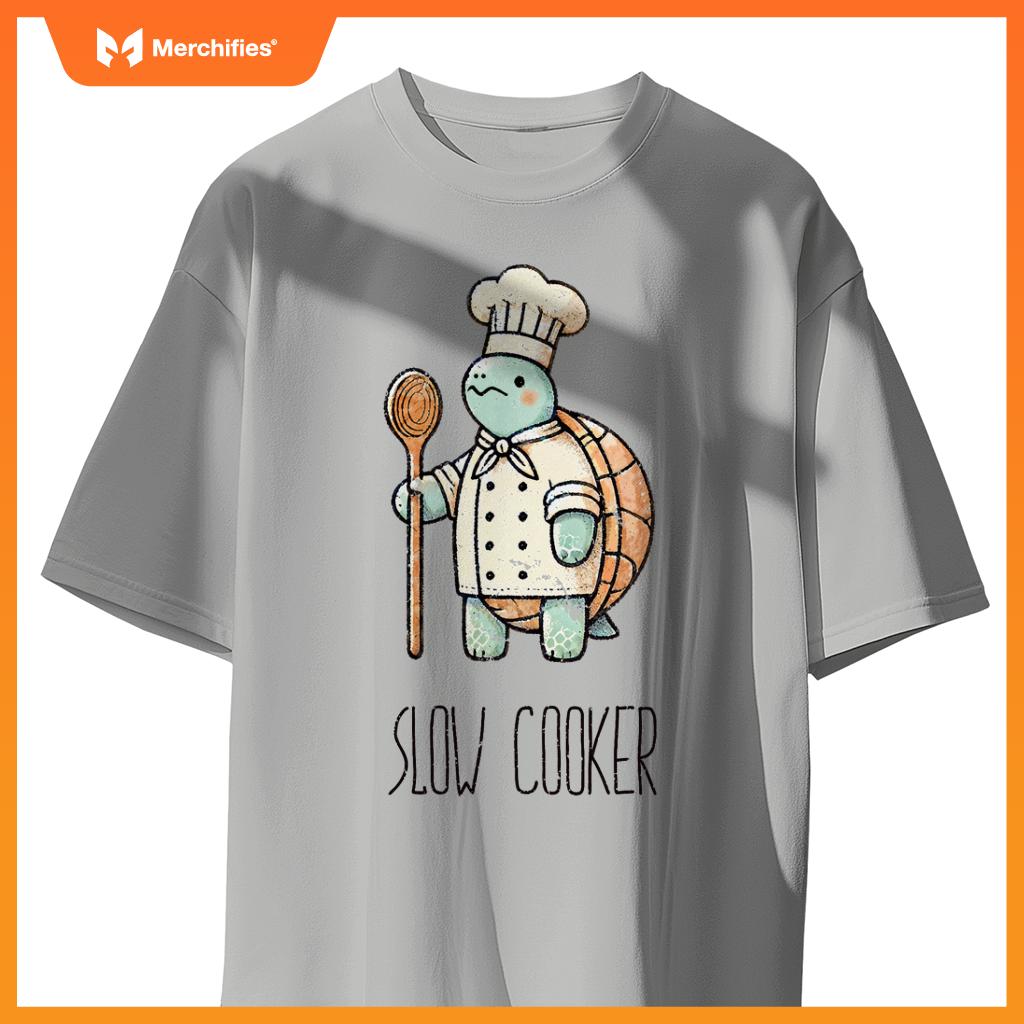 Slow Cooker Turtle Chef Pun  Cooking Lovers T-Shirt