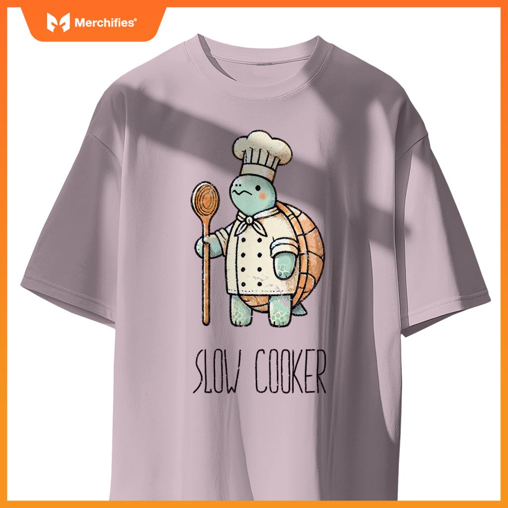 Slow Cooker Turtle Chef Pun  Cooking Lovers T-Shirt