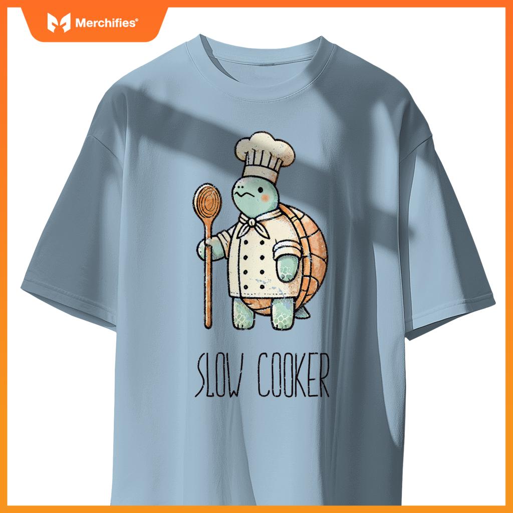 Slow Cooker Turtle Chef Pun  Cooking Lovers T-Shirt