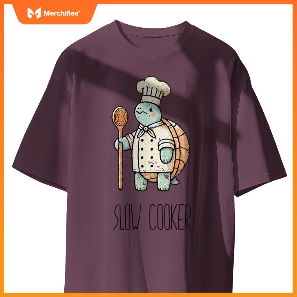 Slow Cooker Turtle Chef Pun  Cooking Lovers T-Shirt