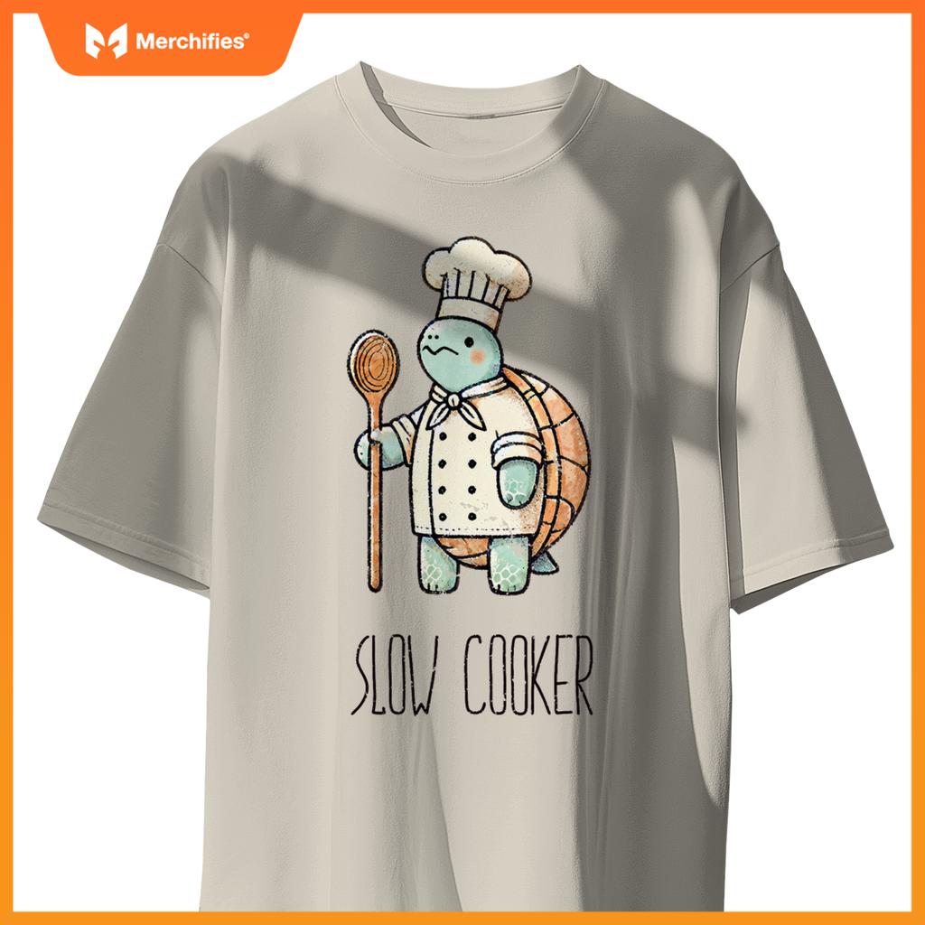 Slow Cooker Turtle Chef Pun  Cooking Lovers T-Shirt