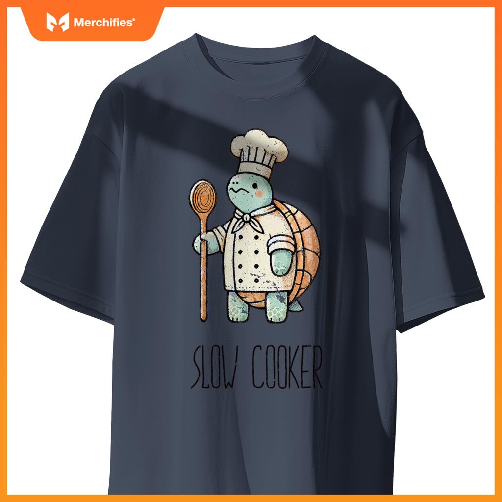 Slow Cooker Turtle Chef Pun  Cooking Lovers T-Shirt